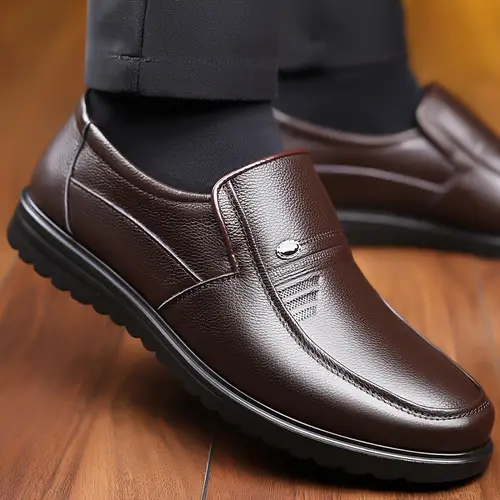 Men’s Genuine Leather Business Loafers, Premium Soft Genuine Leather, Comfortable