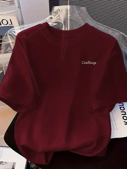 Women’S Oversized Black & White Challenge Print T-Shirt - Short