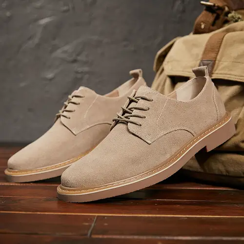 Men’s Comfortable Chunky Sole Dress Shoes, Classic Lace-Up Design In