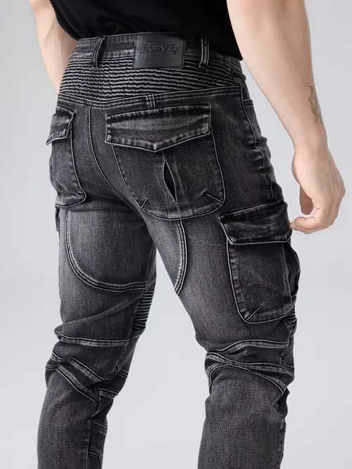 Esdvq Men’s Stretch Jeans - Slim Fit Stretch Pants With