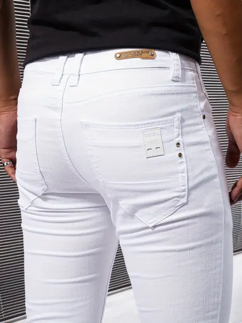 Stylish Versatile Men’s White Casual Stretch Straight-Leg Jeans
