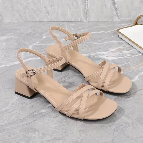 2025 New Style Cross Strap Buckle Shoes, Fashionable And Elegant,