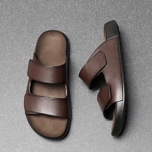 Men’s Summer Slip-On Sandals - Breathable Upper, Cushioned Comfort &