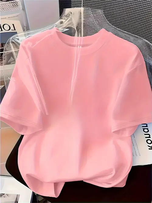 Women’S Plain T-Shirt - Minimalist Everyday Essential In Dark Colors,