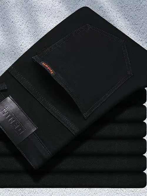 New Spring And Autumn Elastic Men’s Business Straight-Leg Regular Fit